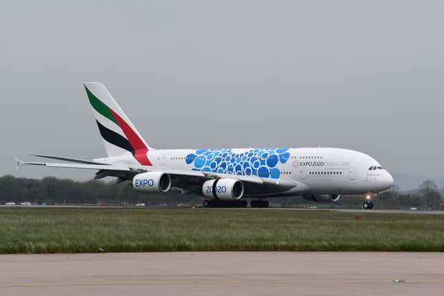 Emirates has shelved plans to resume Edinburgh-Dubai flights and its Airbus A380 superjumbos have yet to return to Glasgow flights. Picture: Mark Runnacles/PA Wire
