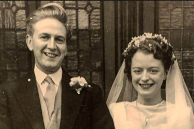 Jack and Mary on their wedding day