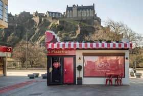 The Two Hearts Pizzeria dining experience in Edinburgh, which Virgin Media is showcasing to bring people closer together and offer guests the chance to share a pizza with a loved one 400 miles apart via hologram, as if sat at the same table.