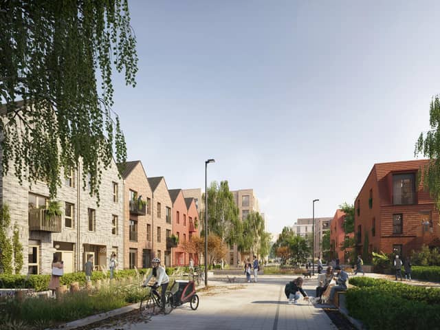 A street view of West Town - the developers want to create a 'walk-around village feel'.