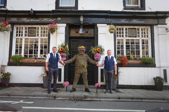 The Burryman leaves from The Staghead Hotel each year early on Friday morning. All photos by Alistair Pryde.