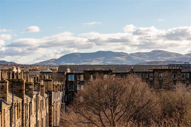 View from flat towards the Pentland Hills.