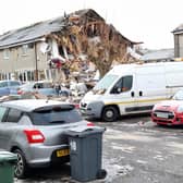 The scene at Baberton Mains Avenue the morning after the explosion on Friday, December 1.