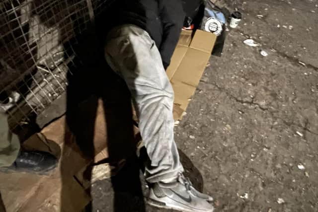 Steps to Hope found one man sleeping with no blankets