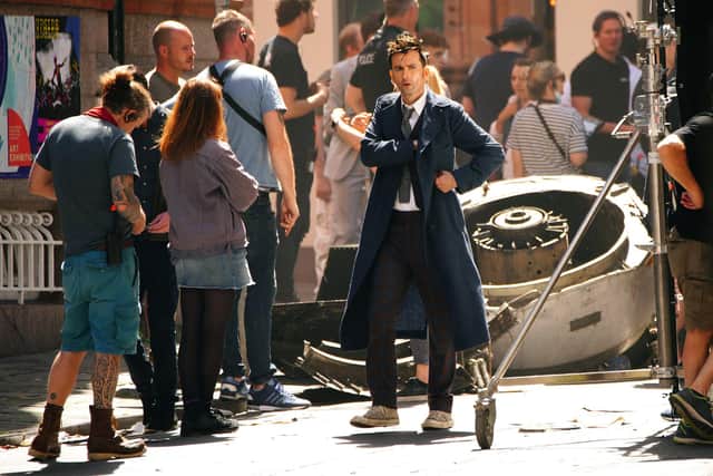 David Tennant during filming of Doctor Who in Bristol. Picture date: Wednesday June 15, 2022.