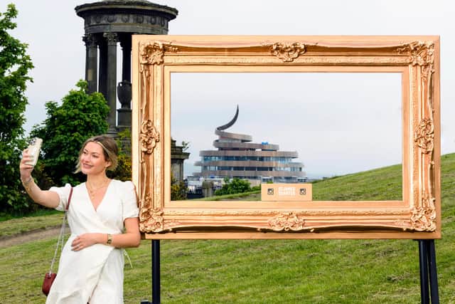 Model and St James Quarter ambassador Hayley Daines snaps a selfie against new city skyline