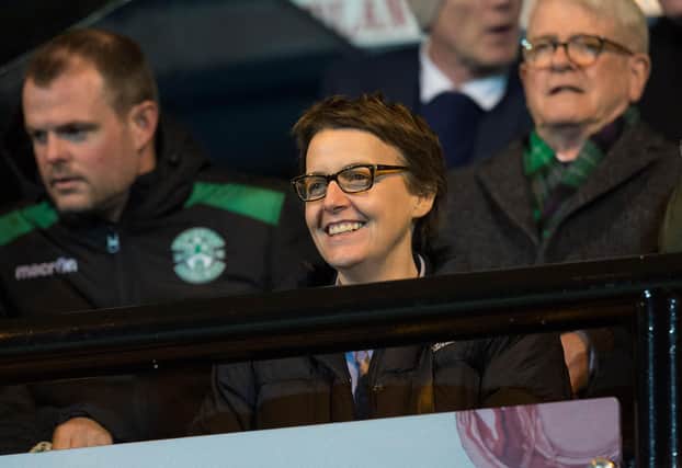 Hibs chief executive Leeann Dempster made a point of thanking the club's supporters