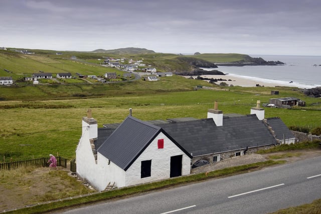 The croft overlooking Durness in Sutherland once used by the Lennon family. The croft was owned by John's uncle-in-law Bert Sutherland and as a youngster the late music icon would visit often.