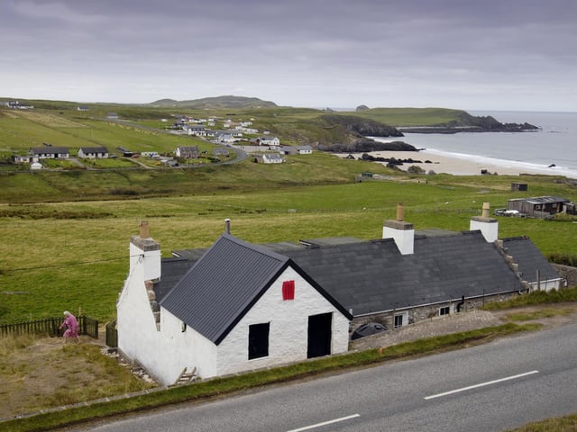 The croft overlooking Durness in Sutherland once used by the Lennon family. The croft was owned by John's uncle-in-law Bert Sutherland and as a youngster the late music icon would visit often.