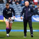Stuart Hogg (L) and Gregor Townsend before the Autumn Nations Series match between Scotland and Japan at BT Murrayfield, on November 20, 2021, in Edinburgh, Scotland.  (Photo by Paul Devlin / SNS Group)