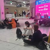 Passengers, including a group of 17 scouts, were stranded at the airport without offer of food or water