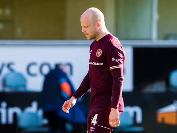 Hearts fans were as dejected as the players after the draw with Dunfermline. Picture: SNS