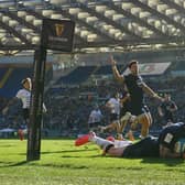 Stuart Hogg scores for Scotland against Italy in Rome back in February. Picture: Dan Mullan/Getty Images