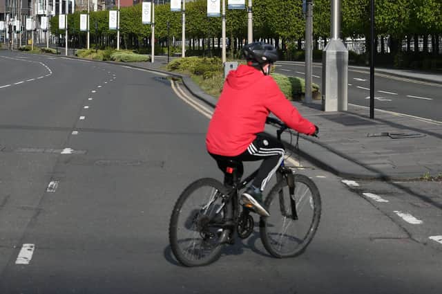 Many people have taken up cycling for their daily exercise with roads quieter than normal (Picture: John Devlin)