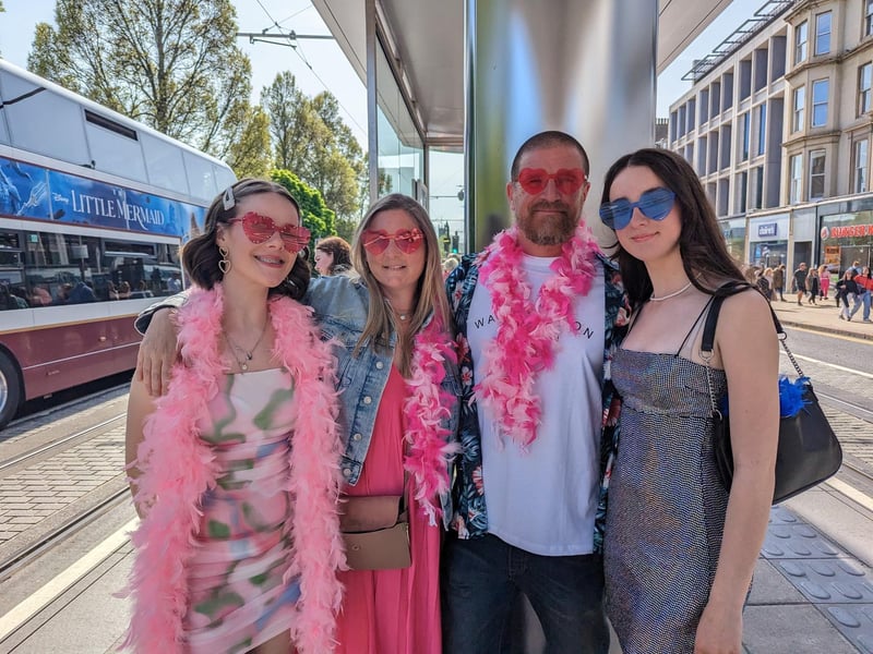 Pink feather boas were all the rage as fans headed to see Harry Styles perform at BT Murrayfield Stadium on Friday night.