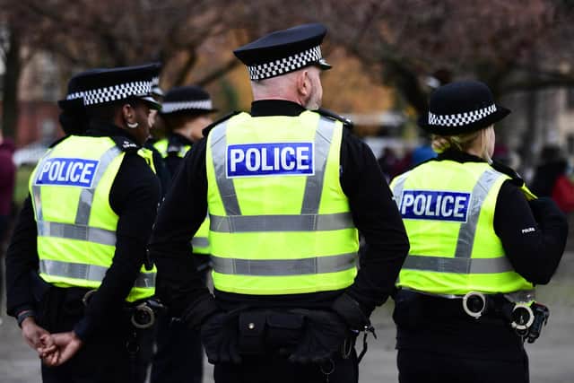 Stock shot of Police officers. Police Scotland.