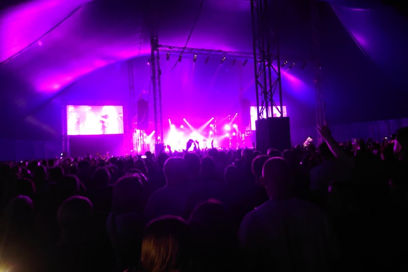 It was a sweaty evening in the big top tent at Leith Links, with fans dancing and singing along all evening.