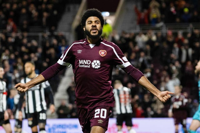 The Everton loannee now has four goals in 11 appearances for Hearts.