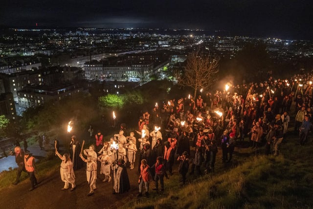 Thousands of spectators were enjoying the display at Calton Hill.