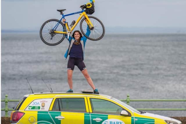 Andrea Fraser has embarked on solo round-trip from Scotland to the Ukrainian border
