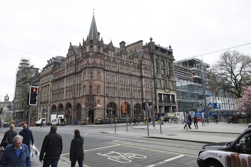 Opened as the Prudential Assurance building in 1895, this fine piece of architecture by Alfred Waterhouse occupies the southeast corner of St Andrew Square.