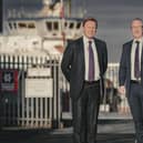 Charles Hammond OBE with Stuart Wallace taken at the Port of Leith. Picture: Jamie Simpson