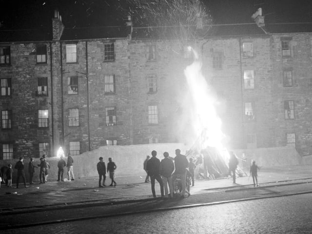Guy Fawkes Night - A Bonfire in the Pleasance, 1950s.