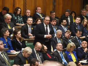 Neil Parish during Prime Minister's Questions in the House of Commons. Phot by UK Parliament/Jessica Taylor/PA