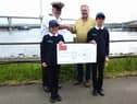 Two junior cadets with Colin Butcher and Derek Clark.