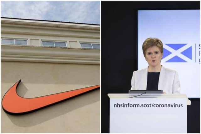 Nicola Sturgeon said she had nothing more to add on the Nike conference at her daily briefing