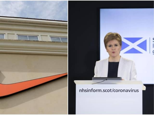 Nicola Sturgeon said she had nothing more to add on the Nike conference at her daily briefing