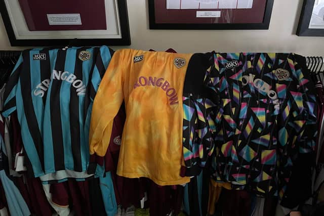 Some of the iconic and rare Hearts shirts.