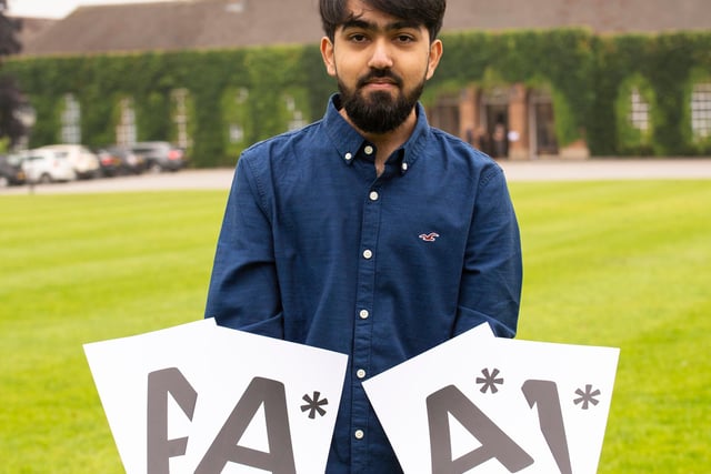 Suhaib Mohammed, whom achieved A*A*A*A at Hil House. Suhaib will go to UCL for computing.