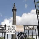 The Melville Monument in Edinburgh was previously targeted by protesters. (Picture: Urquhart Media/BBC)