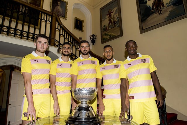 A launch that certainly caused a stir! The Rosebery kit is shown here on John Souttar, Igor Rossi, Alim Ozturk, Faycal Rherras and Arnaud Djoum.