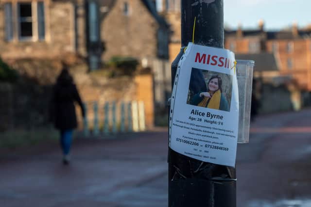 The family of Alice Byrne have asked that missing posters of the 28-year-old be taken down