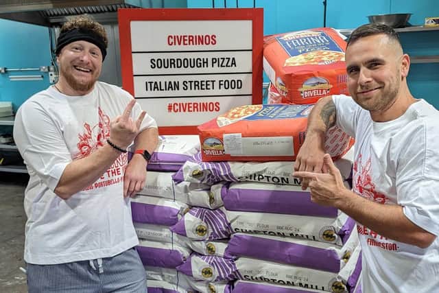 Maciej Surmacki and Arnold Kovacs from Edinburgh pizza chain Civerinos, which had record-breaking sales during the Fringe last month.