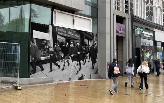 A mock-up showing Barry Feinstein's iconic photo in situ on Princes Street