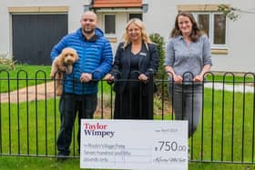 Dana Reynolds - (Taylor Wimpey) with Emma Hinchliffe, Grant McNeil (Roslin Village Fete Committee)