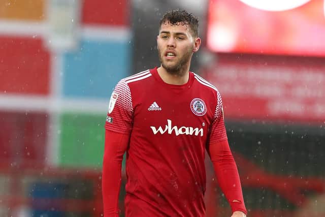 Dion Charles in action for Accrington Stanley