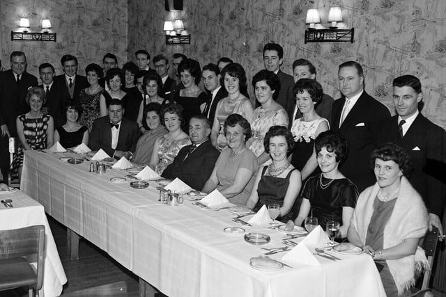 The RAC Edinburgh Office's staff dinner dance in the Barnton Hotel in January 1963.