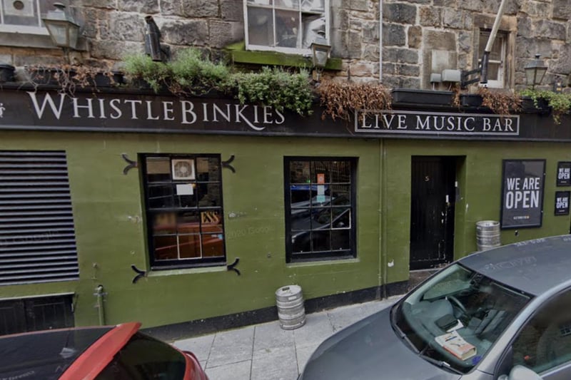 Located on Niddry Street, Whistlebinkies is a pub much-loved for its late-night live music. It also hosts shows during August, with a 2021 programme that includes Alistair Barrie and Ross Cullum.