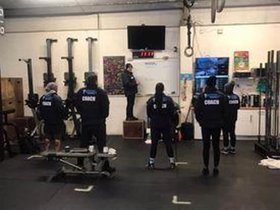 Staff at CrossFit Murrayfield before the lockdown