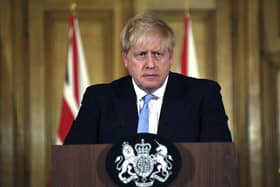 Prime Minister Boris Johnson speaking during the press conference, at 10 Downing Street, in London, on the government's coronavirus action plan. Picture: Alberto Pezzali/PA Wire