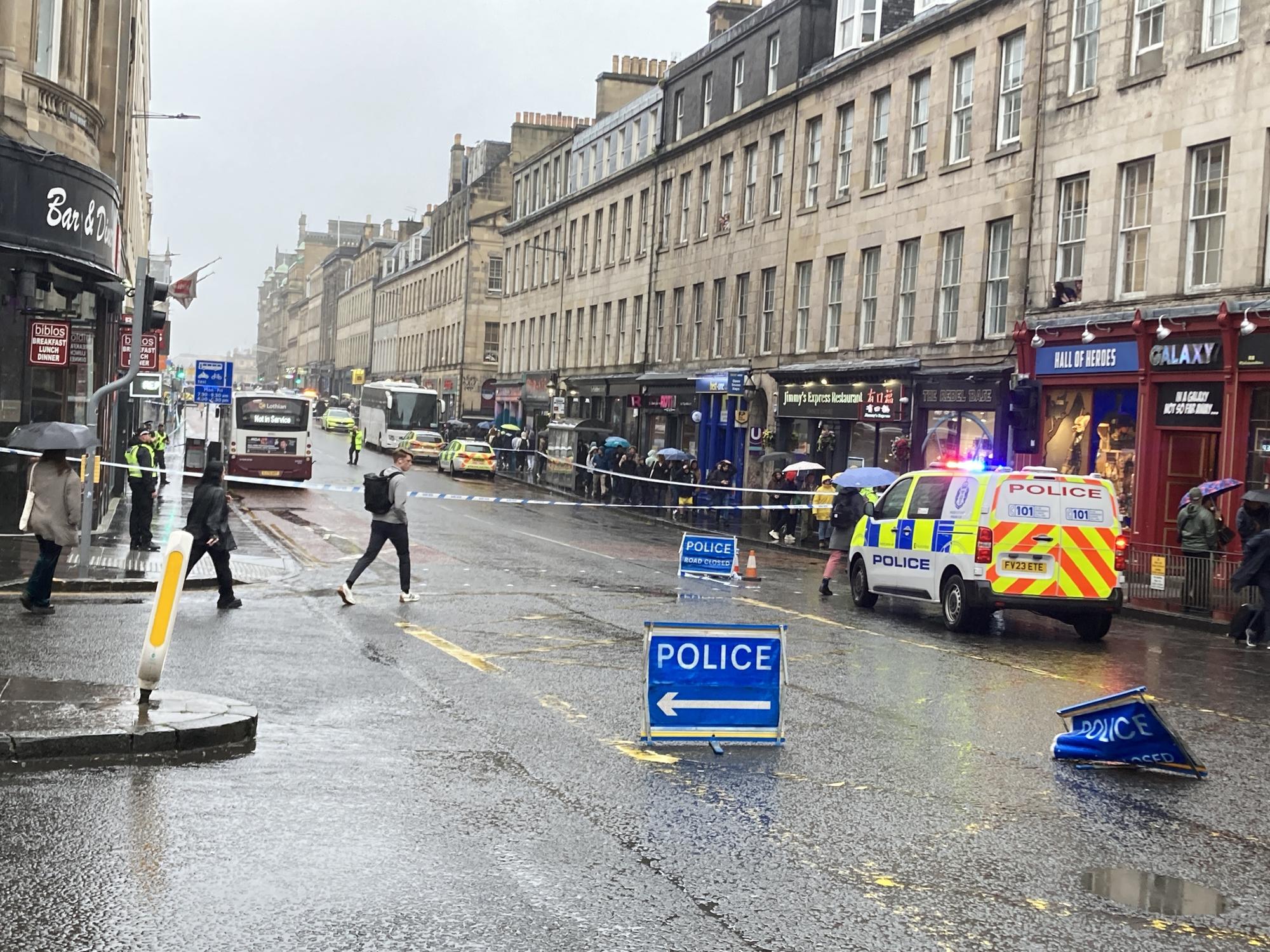 Edinburgh South Bridge crash: Man taken to hospital after being hit by ...