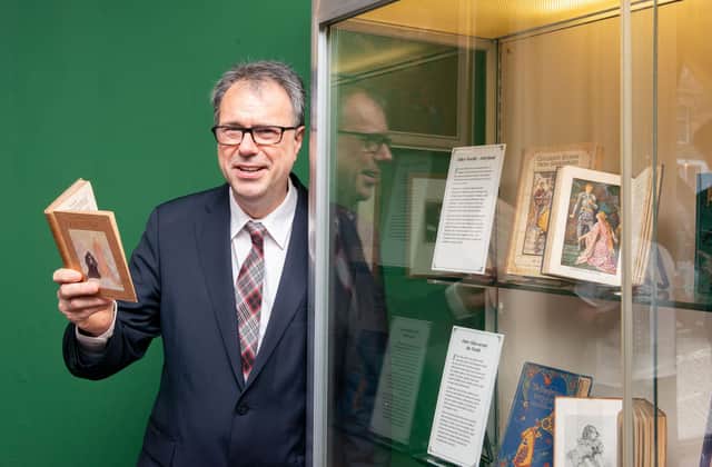 www.iangeorgesonphotography.co.uk**Pics Free to use**Pictured Councillor Donald Wilson, Culture and Communities ConvenerNew exhibition explores the world of children’s literature at The Museum of ChildhoodGrowing Up with Books, Museum of Childhood, 1st June – 9th December 2018, Free Entry From the never-ending adventures of Peter Pan, shipwrecked tales from Robinson Crusoe to mysterious personal insights and hidden messages from previous book owners, Growing Up with Books will chart a magical journey through centuries of children’s books. The new exhibition which opens on 1st June at The Museum of Childhood, will provide a free shared experience for children and adults to recount and discover those timeless tales which first prompted a lifelong love of reading and inspire a new generation to discover the many wonders waiting to be discovered through children’s books. The exhibition has been developed over the course of a two year project through a collaboration between Scotland’s Early Literature for Children Initiative (SELCIE) at the University of Edinburgh and the Museum of Childhood, focusing on the many hundreds of books which have been donated to the museum over the years. Growing Up with Books will include a selection of the 15,000 books in the Museum collection, from the 18th Century through to the 20th Century, featuring some well-known and much loved characters and tales, as well as many new discoveries, including personal messages from those who have previously owned and loved the books. The new exhibition which is free to enter, will provide residents and visitors to Edinburgh of all ages to enter into a world of books and stories, discovering (or rediscovering) a lifelong imaginative journey. Curated into five themes: Learning to Read, Worlds of Knowledge, Shaping Identities, Worlds of Imagination and The Lives of Children’s Books, visitors will be taken on a journey through the various wonders which lie in wait behind the pages of th