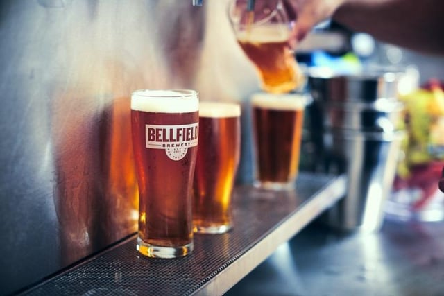 Bellfield Beer Garden & Tap Room welcomes children (until 2100hrs) and well behaved dogs – indoors and outdoors. There are free dog biscuits made by the team from the spent grain left over from brewing.