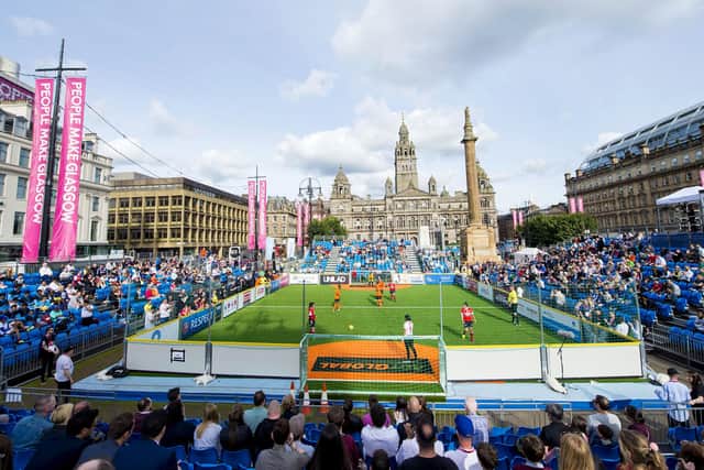 The Homeless World Cup in Glasgow in 2016. Picture: SNS