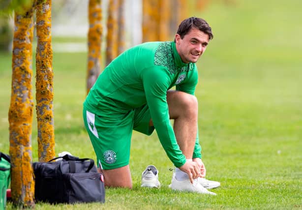 Stephen McGinn has been training with Hibs and providing an extra pair of eyes on matchday