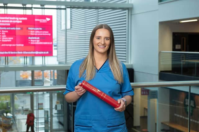 Nursing student Joanna MacDonald impressed judges with her compassionate approach to healthcare.